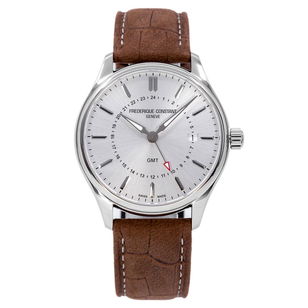 Frederique Constant FC-252SS5B6 Classics Quartz GMT Watch