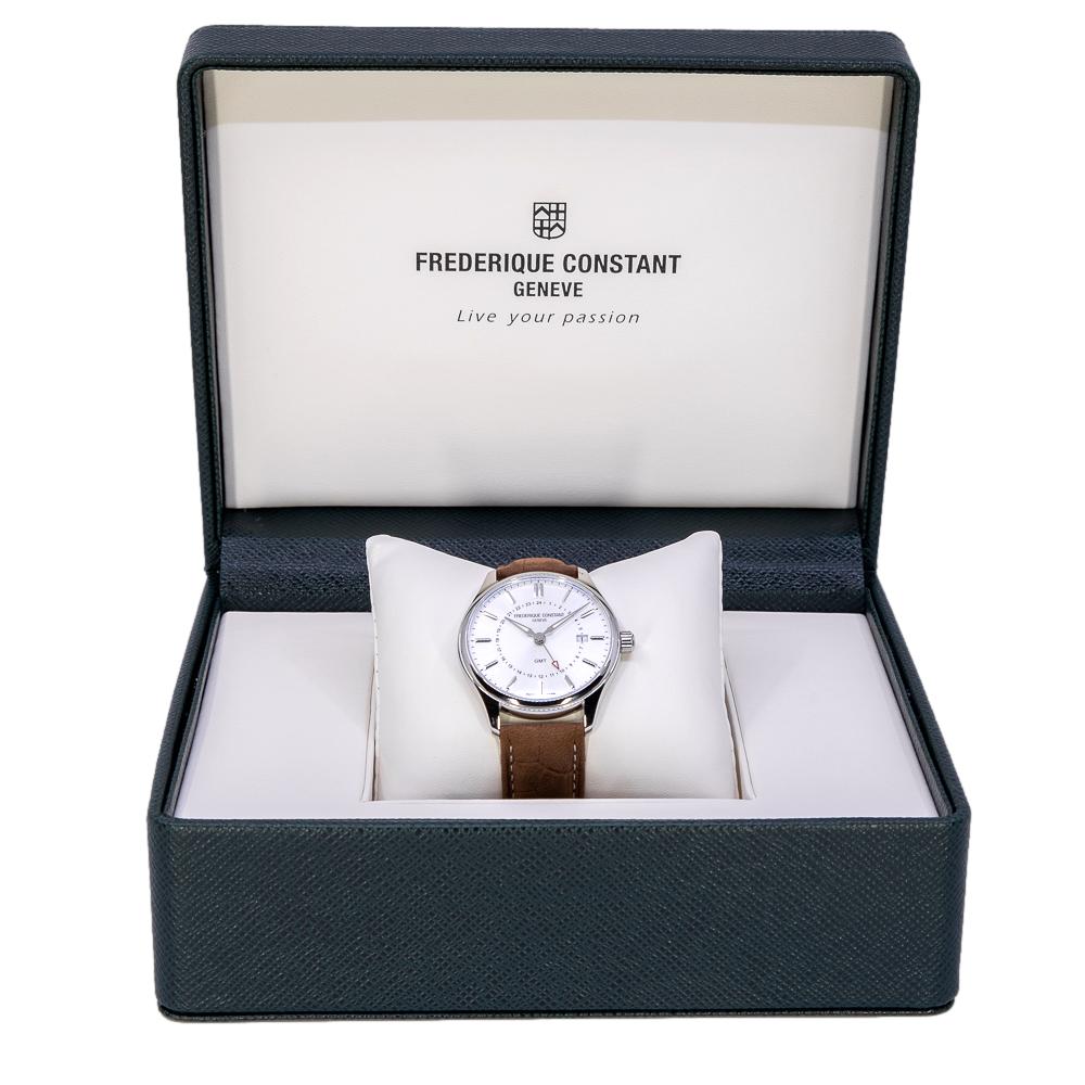 Frederique Constant FC-252SS5B6 Classics Quartz GMT Watch