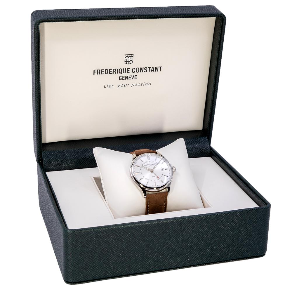 Frederique Constant FC-252SS5B6 Classics Quartz GMT Watch