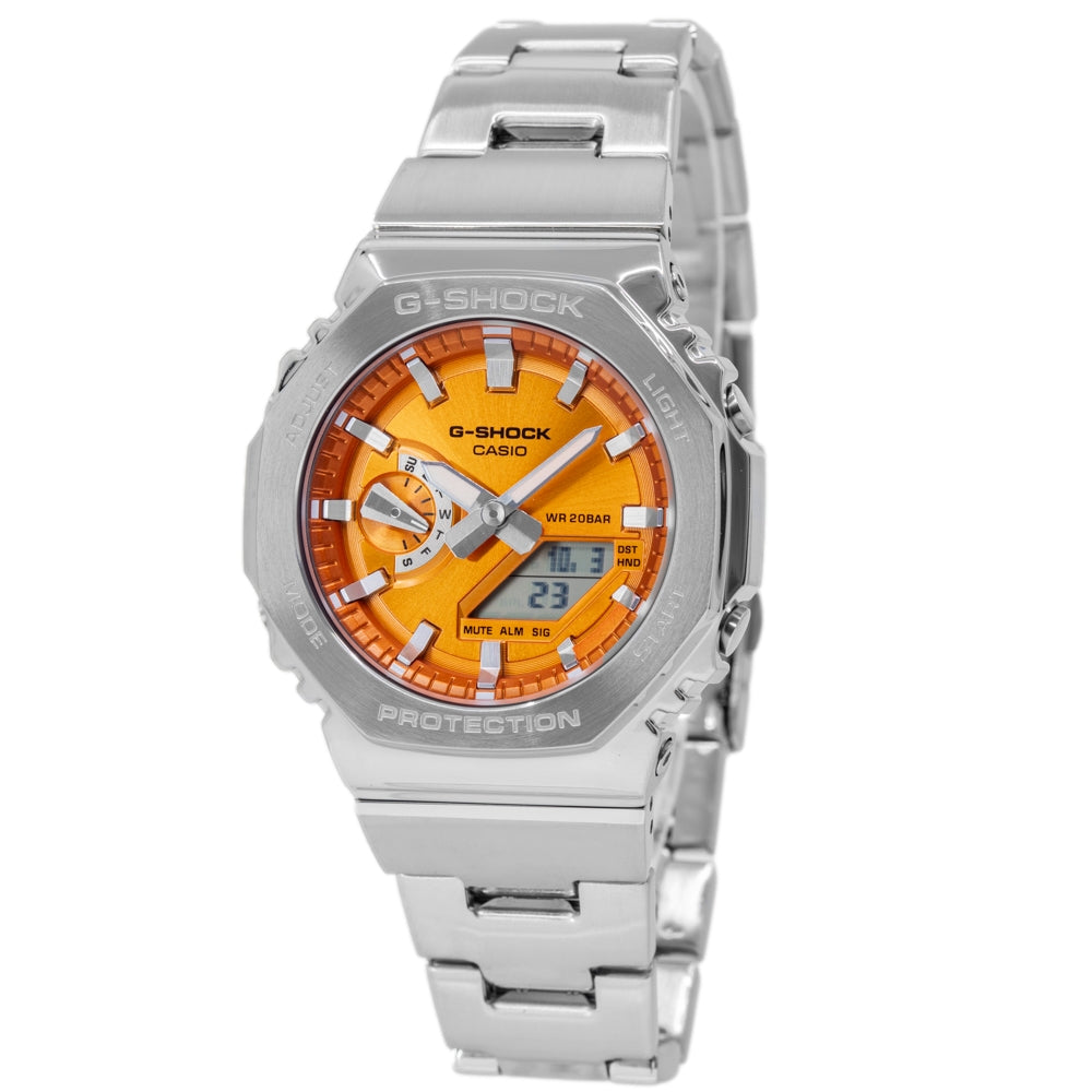 Casio Men's GM-2110D-4AER G-Shock Orange Dial Quartz