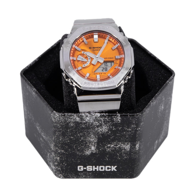 Casio Men's GM-2110D-4AER G-Shock Orange Dial Quartz