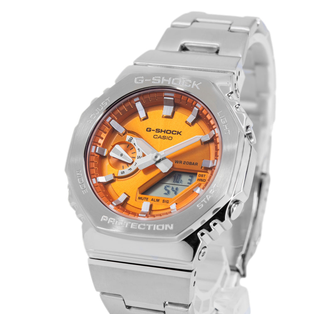 Casio Men's GM-2110D-4AER G-Shock Orange Dial Quartz