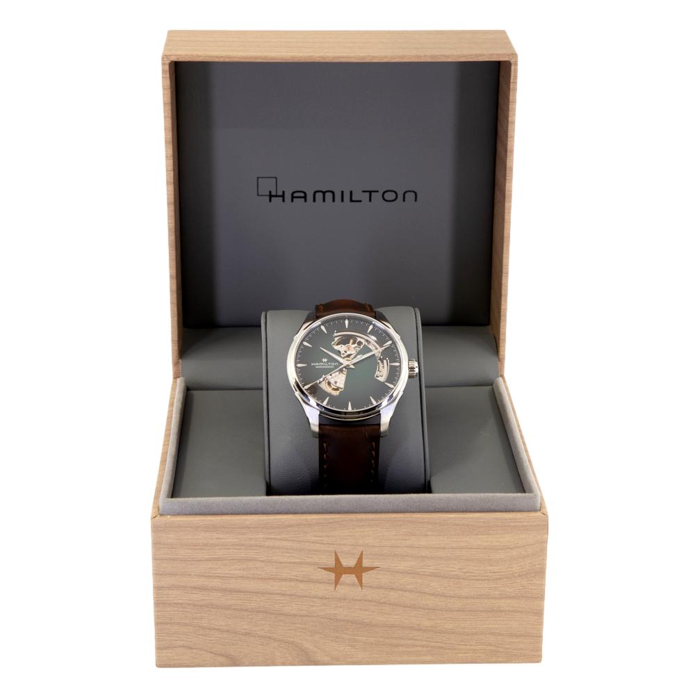 Hamilton H32675560 Jazzmaster openheart Geen Dial Watch