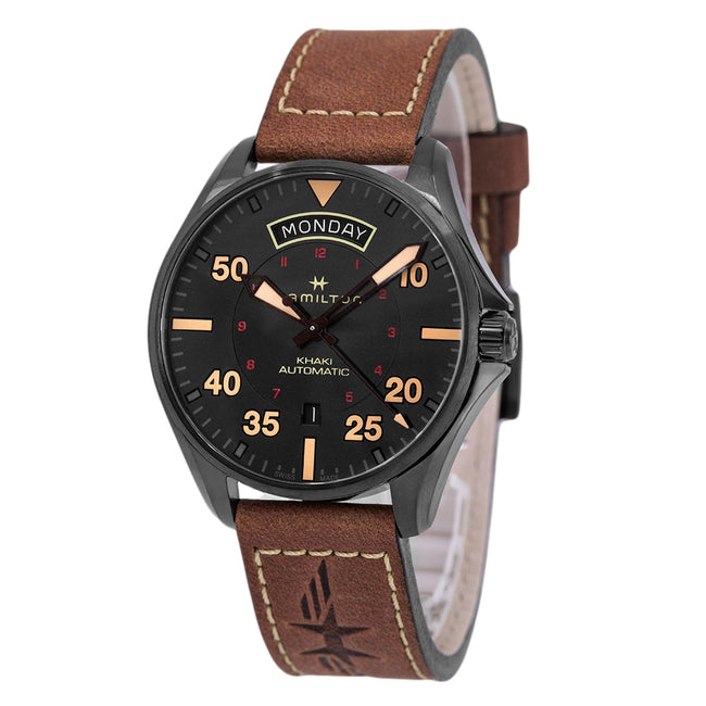 Hamilton Men's H64605531 Khaki Pilot Day Date Auto