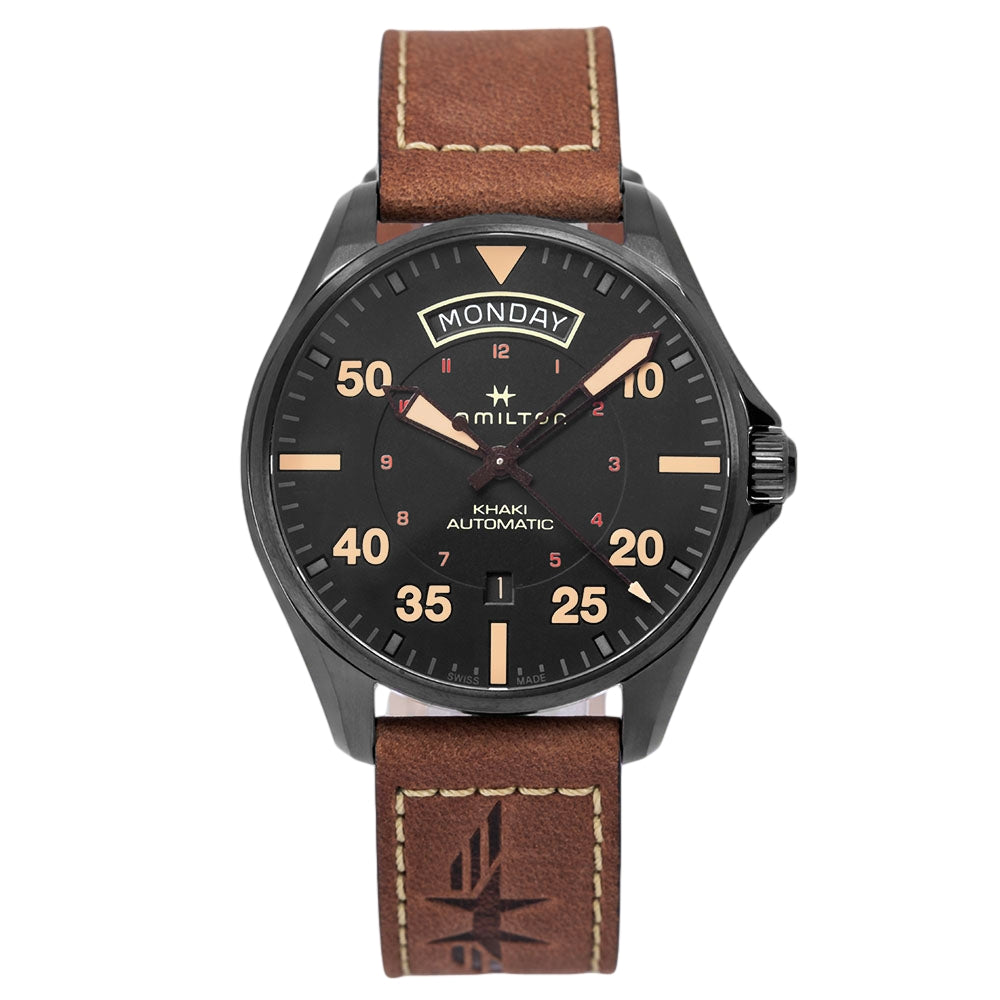 Hamilton Men's H64605531 Khaki Pilot Day Date Auto