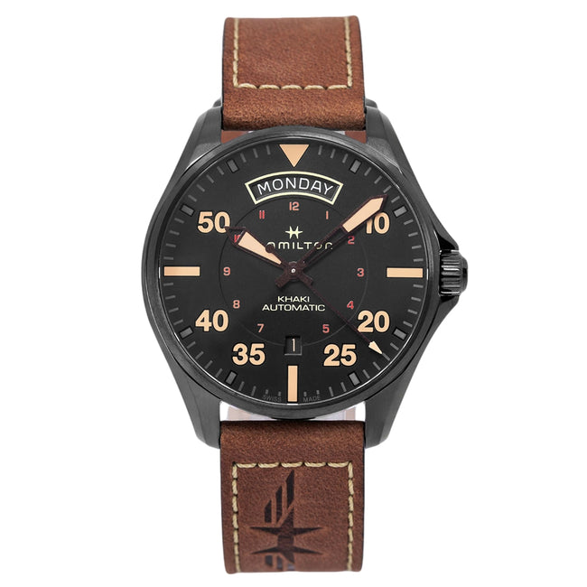Hamilton Men's H64605531 Khaki Pilot Day Date Auto
