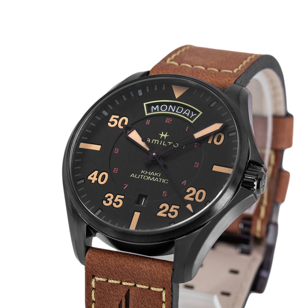 Hamilton Men's H64605531 Khaki Pilot Day Date Auto