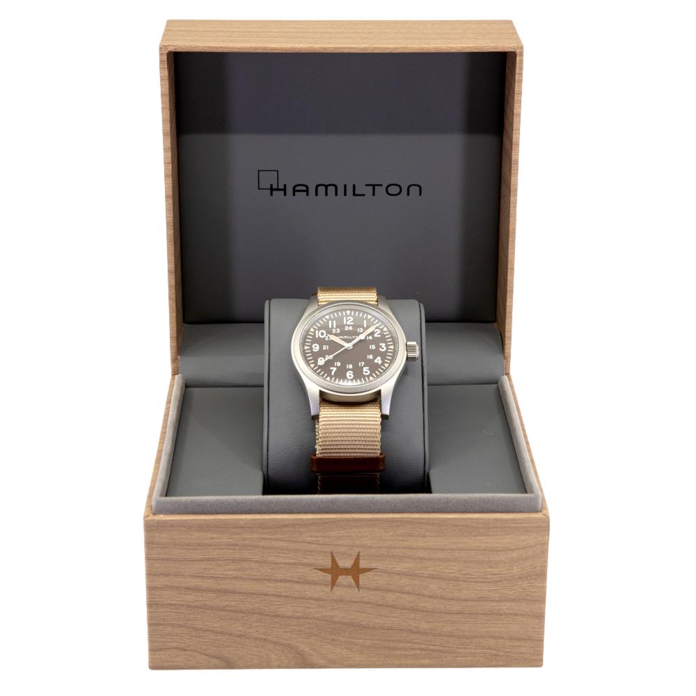 Hamilton H69439901 Khaki Field Mechanical Beige Nato Watch