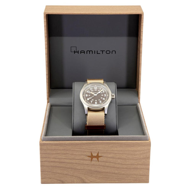 Hamilton H69439901 Khaki Field Mechanical Beige Nato Watch