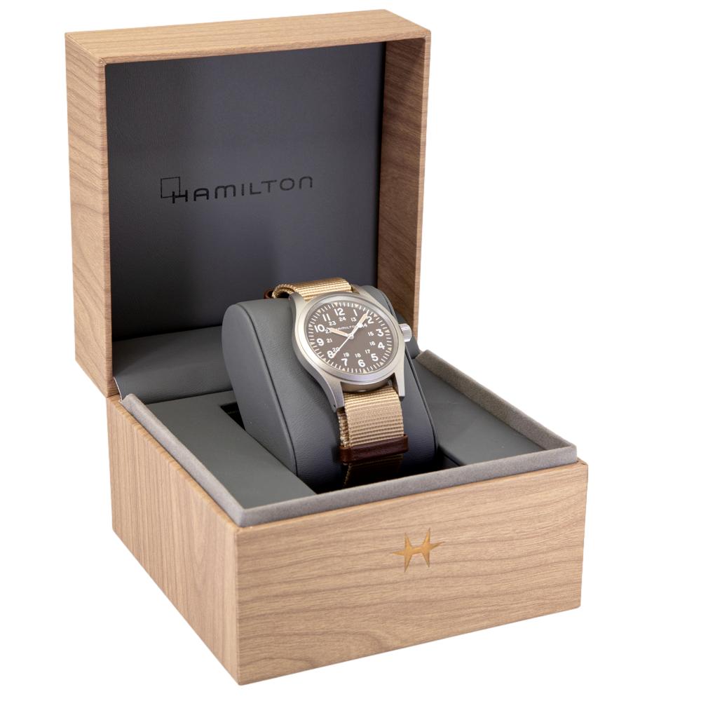 Hamilton H69439901 Khaki Field Mechanical Beige Nato Watch