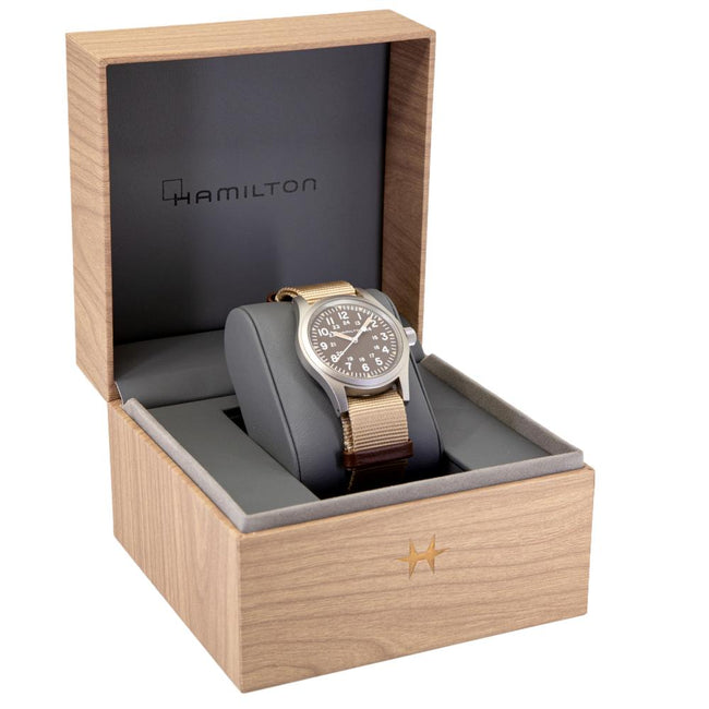 Hamilton H69439901 Khaki Field Mechanical Beige Nato Watch