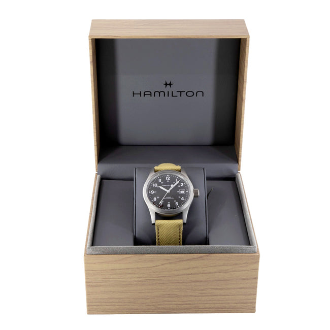 Hamilton Men's H69439933 Khaki Field Black Dial