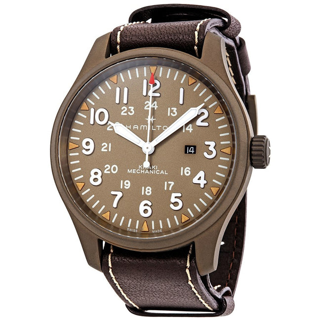 Hamilton Men's H69829560 Khaki Field Wind Brown Dial Watch