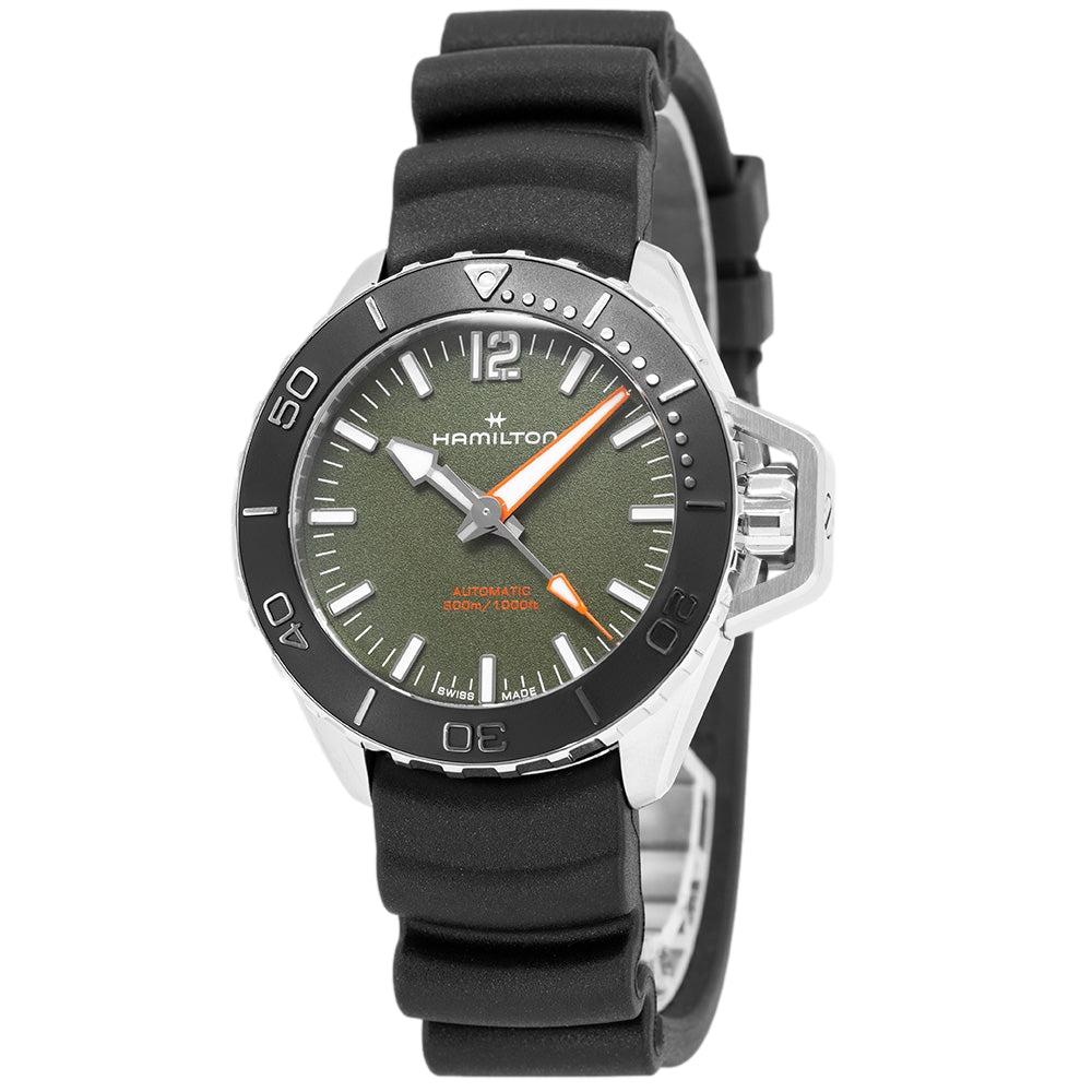 Hamilton Men's H77455360 Khaki Navy Frogman Auto