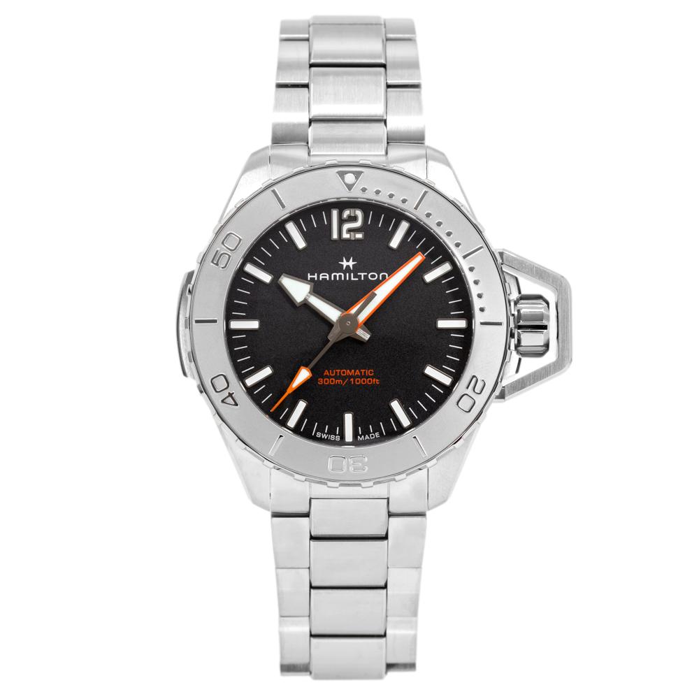 Hamilton Men's H77815130 Khaki Navy Frogman Auto Watch