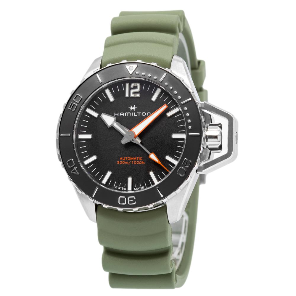 Hamilton Men's H77825331 Khaki Navy Frogman Auto