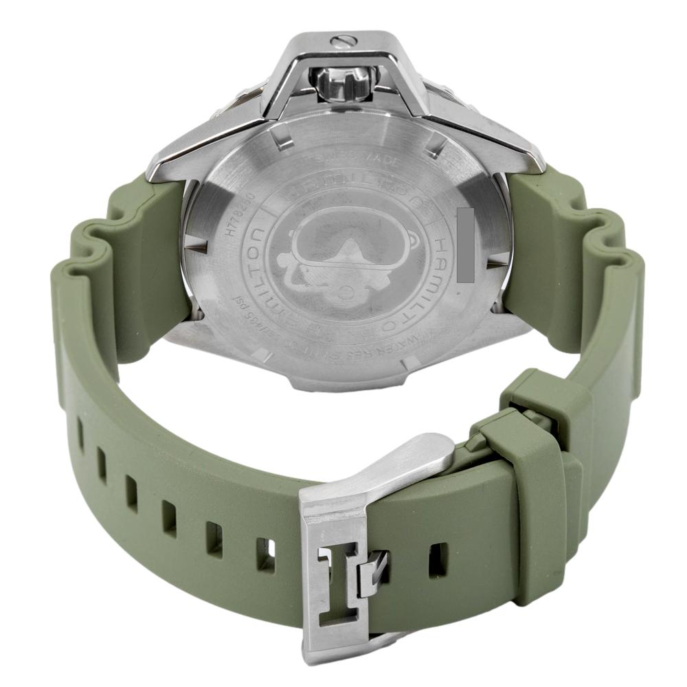 Hamilton Men's H77825331 Khaki Navy Frogman Auto