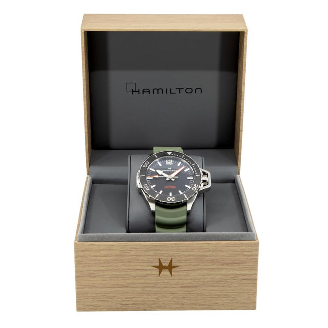 Hamilton Men's H77825331 Khaki Navy Frogman Auto