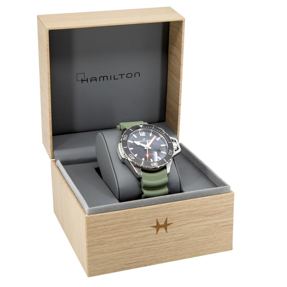 Hamilton Men's H77825331 Khaki Navy Frogman Auto