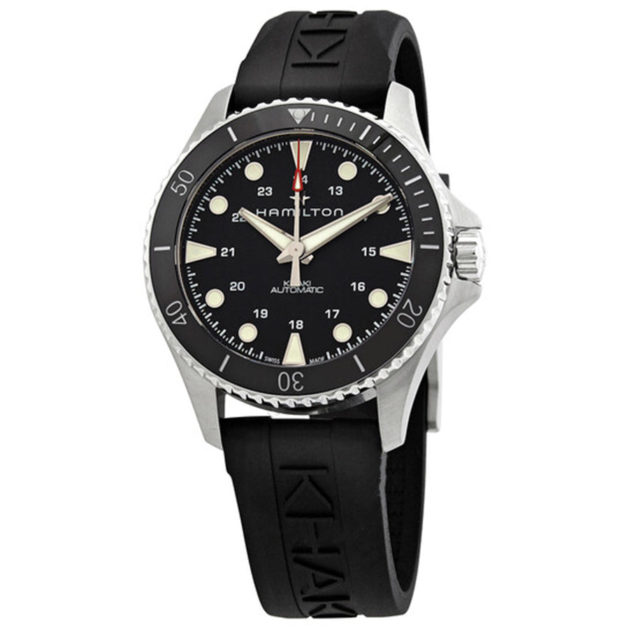 Hamilton Men's H82515330 Khaki Navy Scuba Black Dial Watch