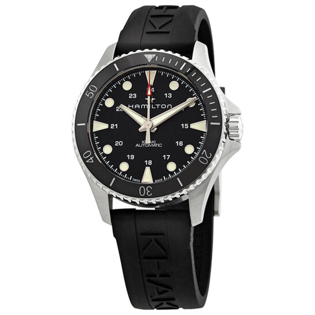 Hamilton Men's H82515330 Khaki Navy Scuba Black Dial Watch