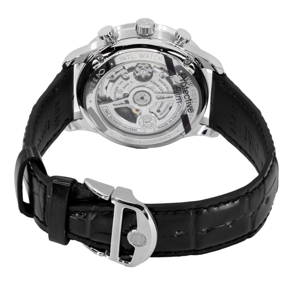 IWC Men's IW371606 Portugieser Chrono Blue Dial Watch