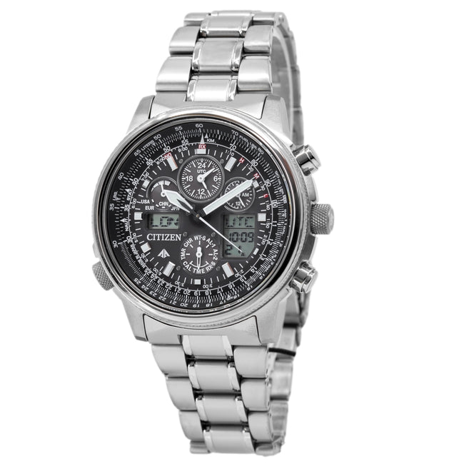 Citizen JY8020-52E Radio Controlled Super Pilot Eco-Drive
