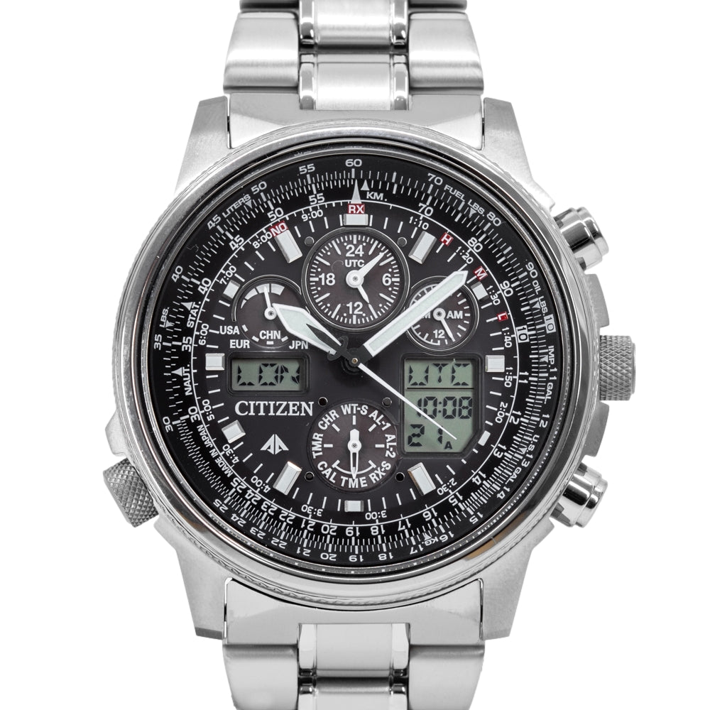 Citizen JY8020-52E Radio Controlled Super Pilot Eco-Drive