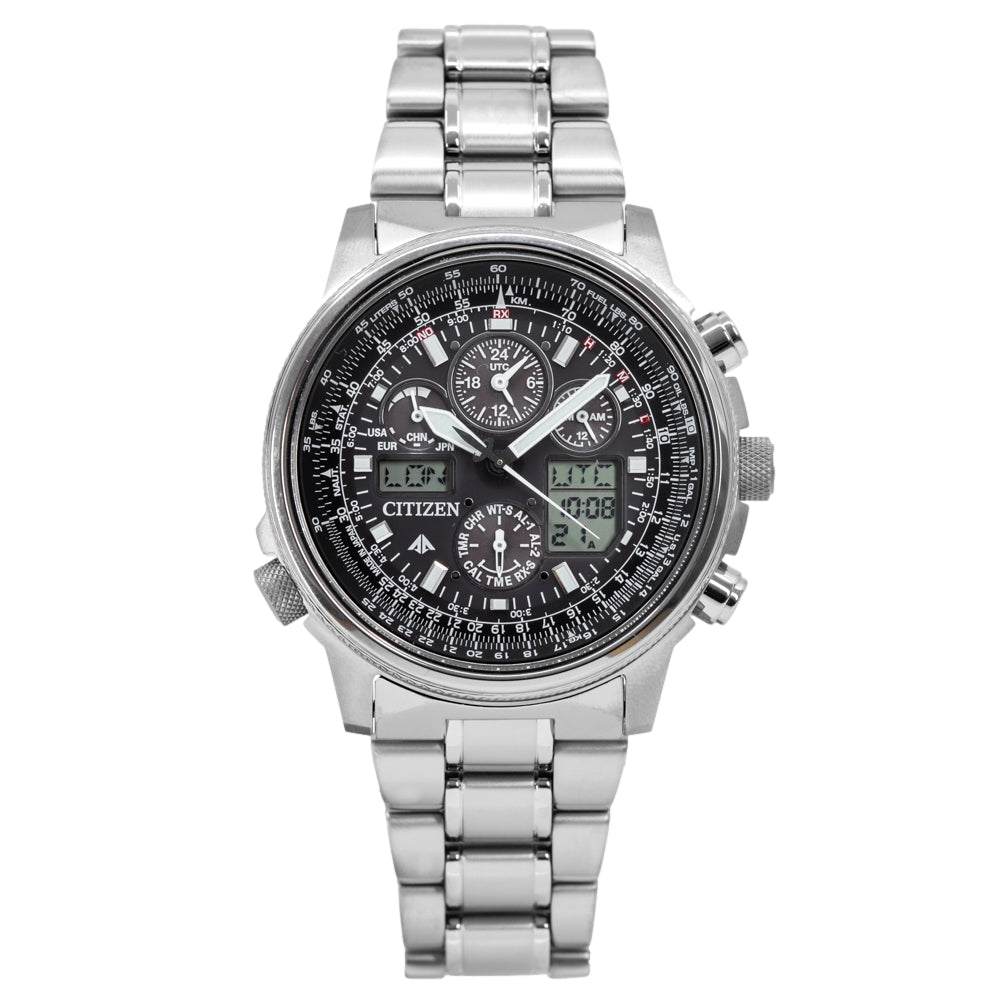 Citizen JY8020-52E Radio Controlled Super Pilot Eco-Drive