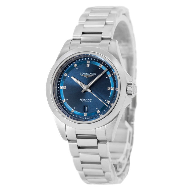 Longines Women's L3.320.4.97.6 Conquest Blue Dial Automatic