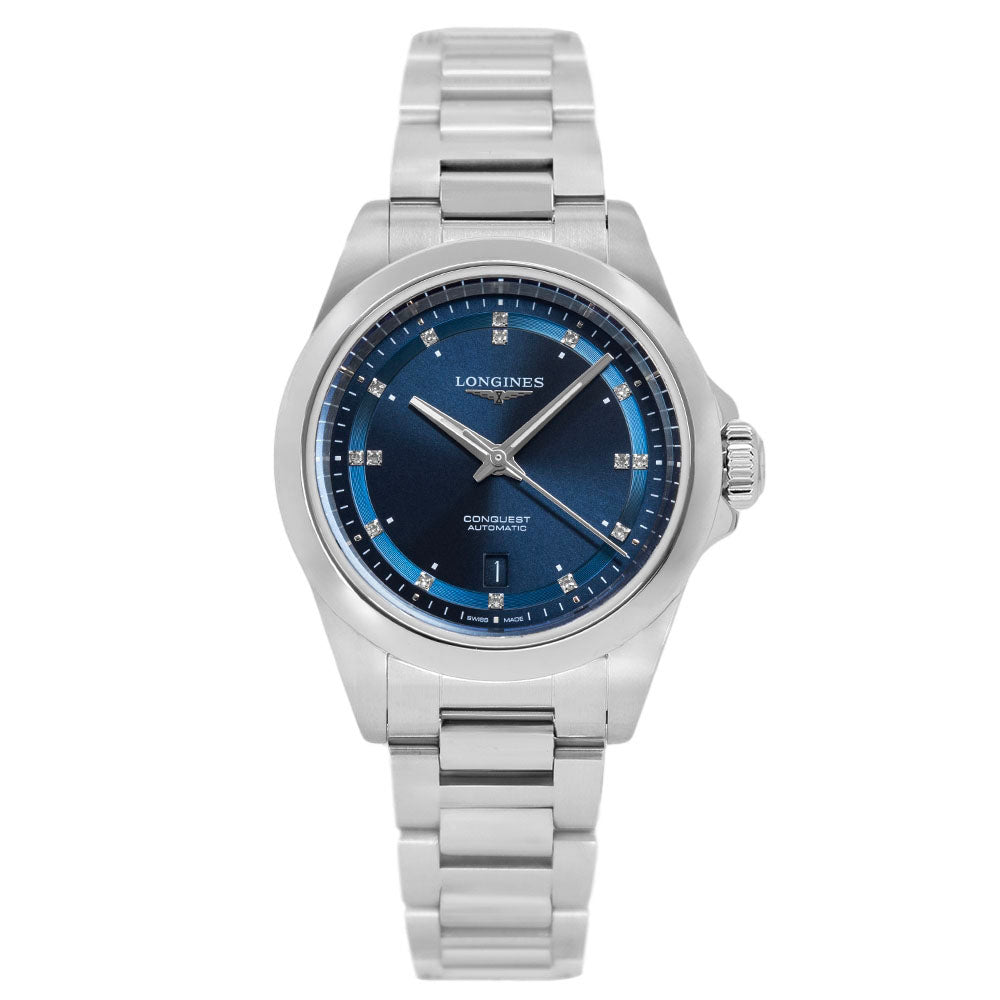 Longines Women's L3.320.4.97.6 Conquest Blue Dial Automatic