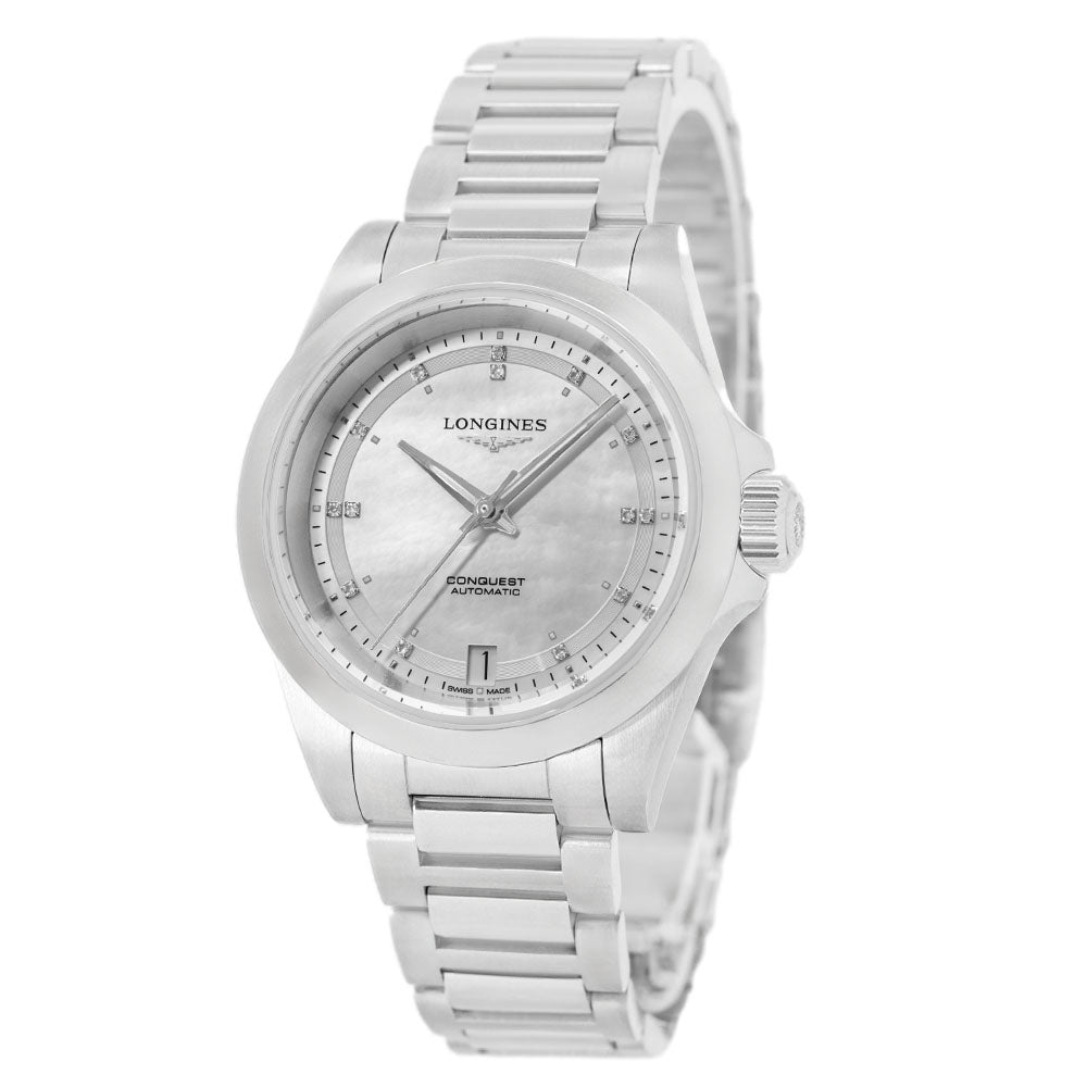 Longines Women's L3.430.4.87.6 Conquest 34mm Diamonds Auto
