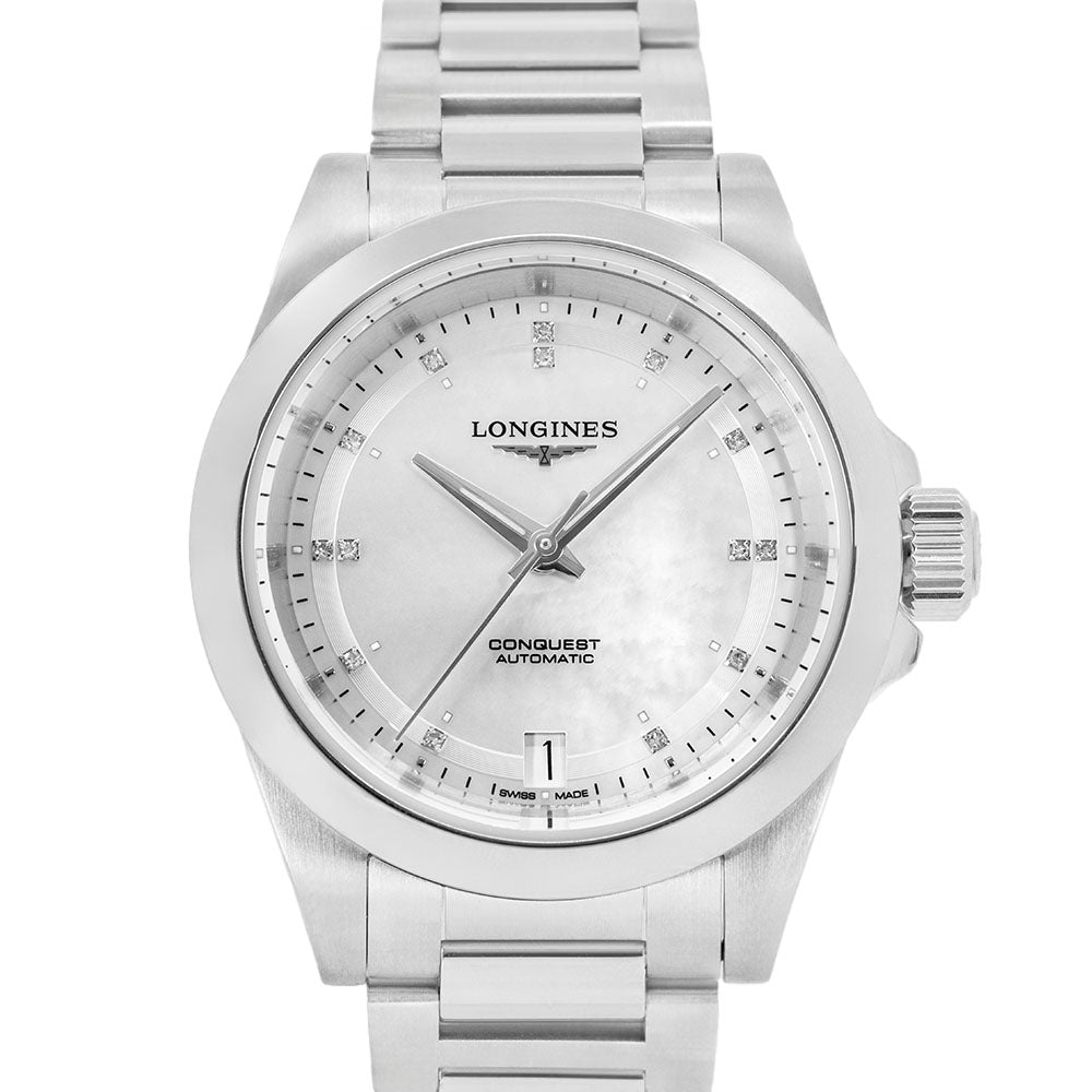 Longines Women's L3.430.4.87.6 Conquest 34mm Diamonds Auto