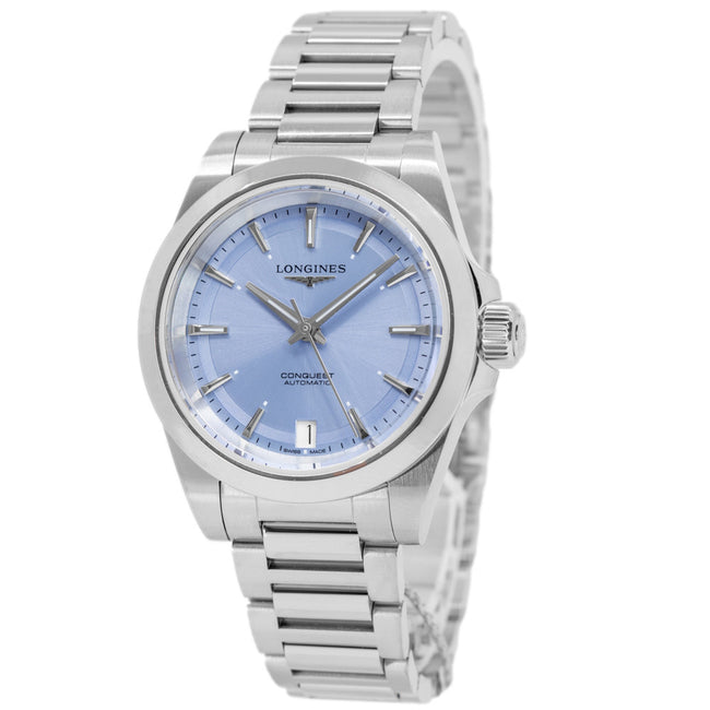 Longines Women's L3.430.4.92.6 Conquest 34mm Blue Dial Auto