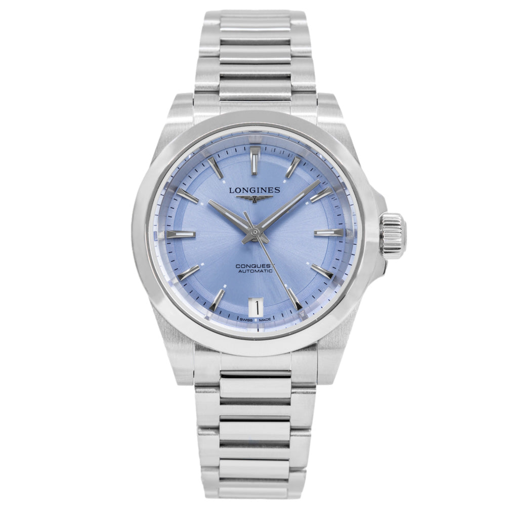 Longines Women's L3.430.4.92.6 Conquest 34mm Blue Dial Auto