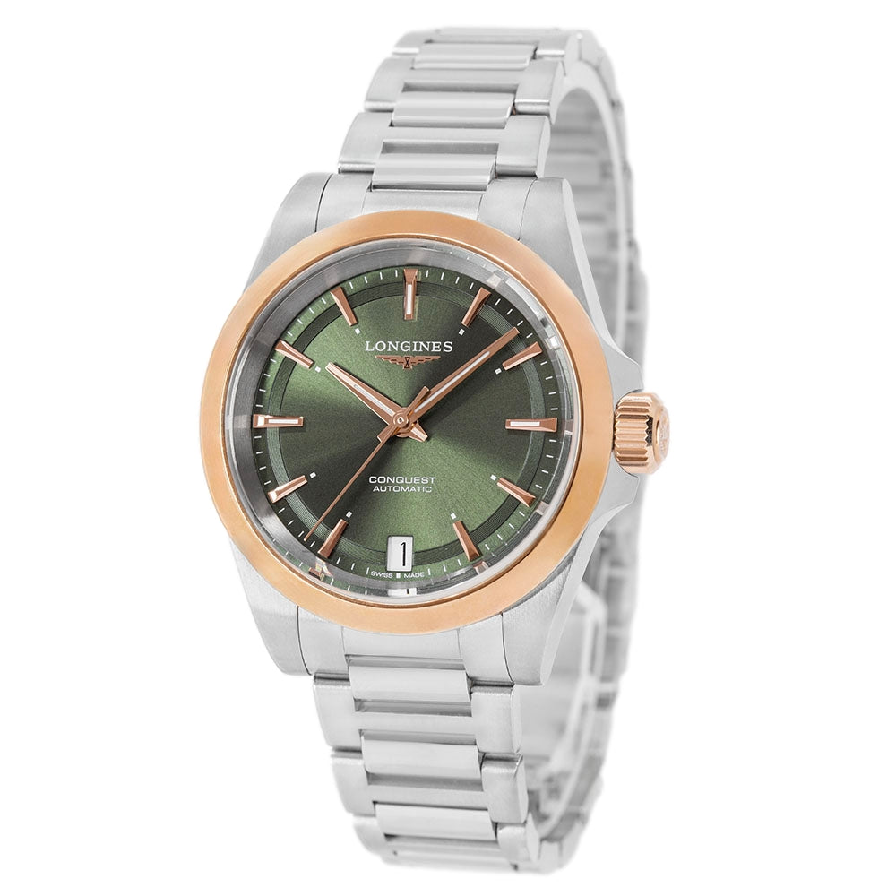 Longines Women's L3.430.5.02.6 Conquest 34mm Rose Gold Auto