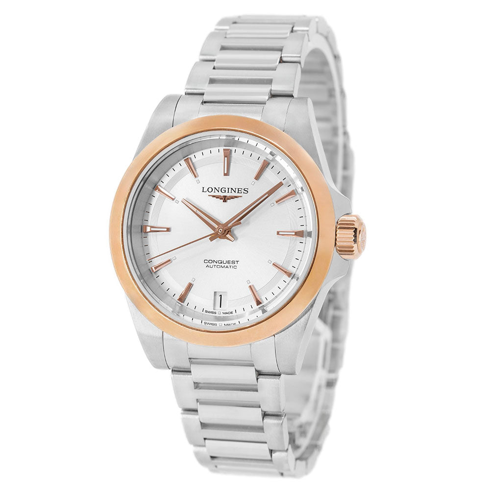Longines Women's L3.430.5.72.6 Conquest 34mm Rose Gold Auto