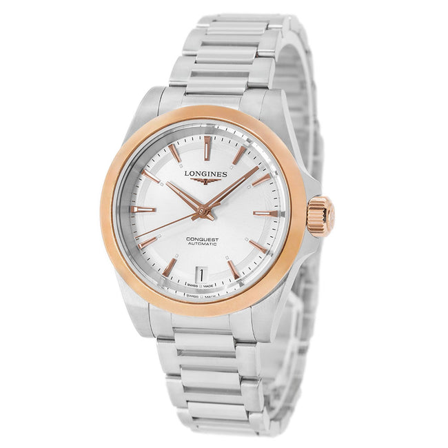 Longines Women's L3.430.5.72.6 Conquest 34mm Rose Gold Auto