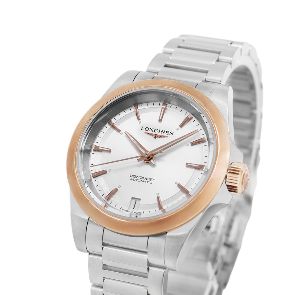 Longines Women's L3.430.5.72.6 Conquest 34mm Rose Gold Auto