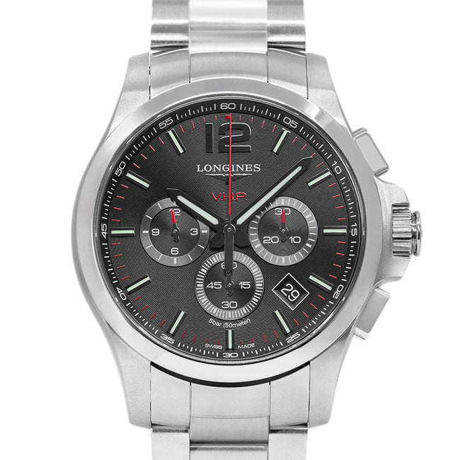 Longines Men's L3.727.4.56.6 Conquest VHP 44mm Quartz Chrono