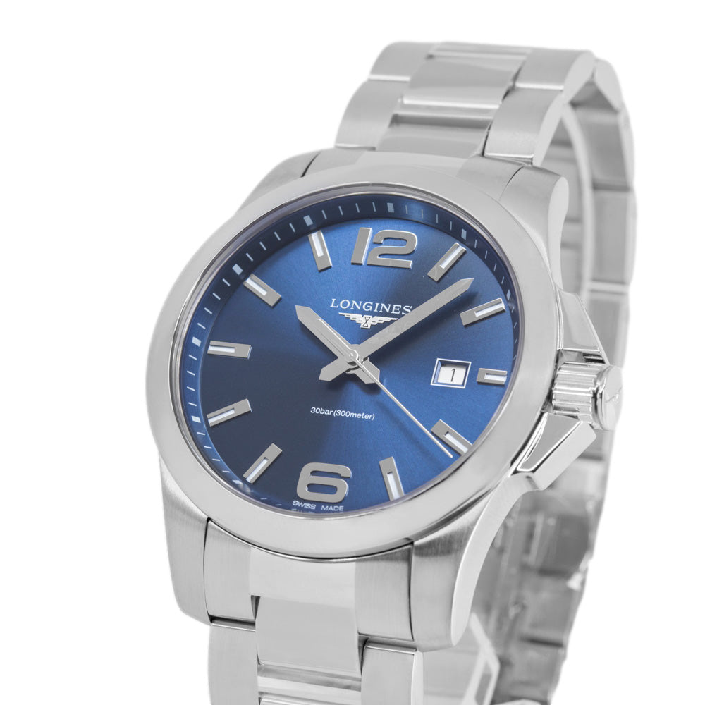 Longines Men's L3.760.4.96.6 Conquest Blue Dial Quartz