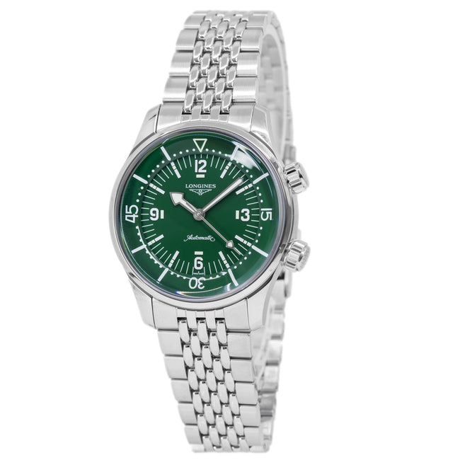 Longines L3.764.4.06.6 Legend Diver Green Dial Chronometer