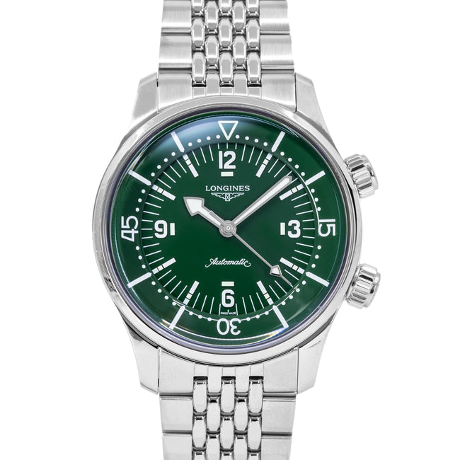 Longines L3.764.4.06.6 Legend Diver Green Dial Chronometer