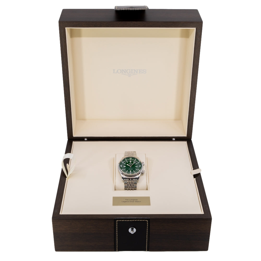 Longines L3.764.4.06.6 Legend Diver Green Dial Chronometer