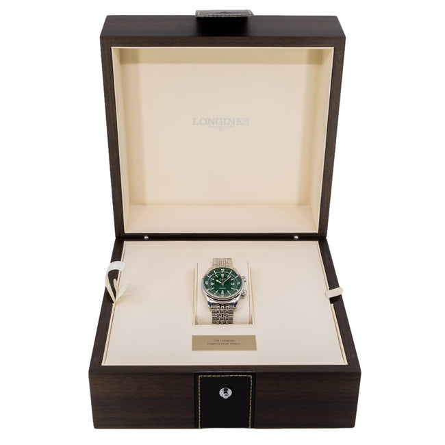 Longines L3.764.4.06.6 Legend Diver Green Dial Chronometer