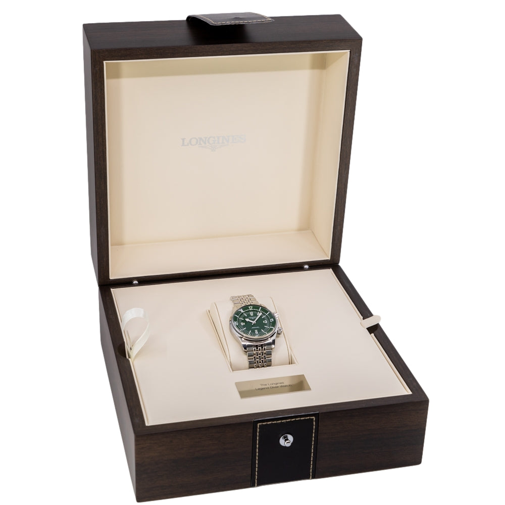 Longines L3.764.4.06.6 Legend Diver Green Dial Chronometer
