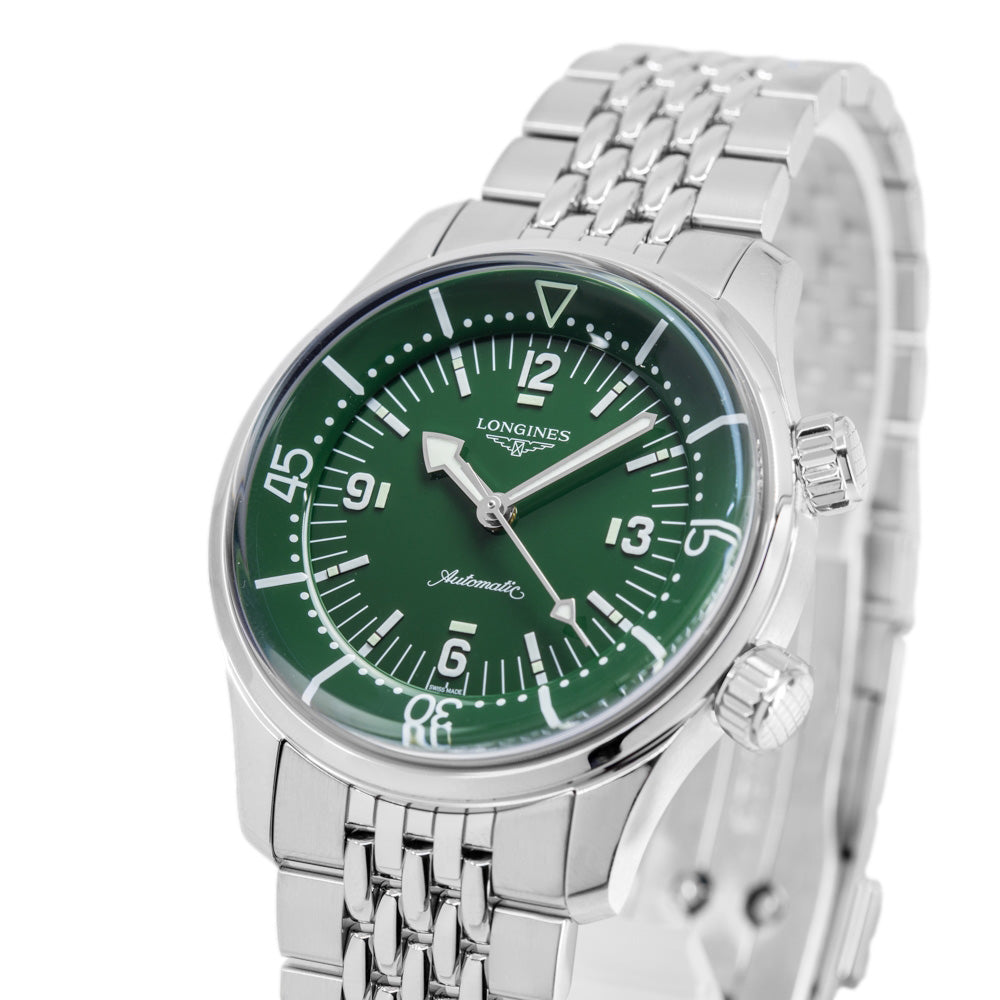 Longines L3.764.4.06.6 Legend Diver Green Dial Chronometer