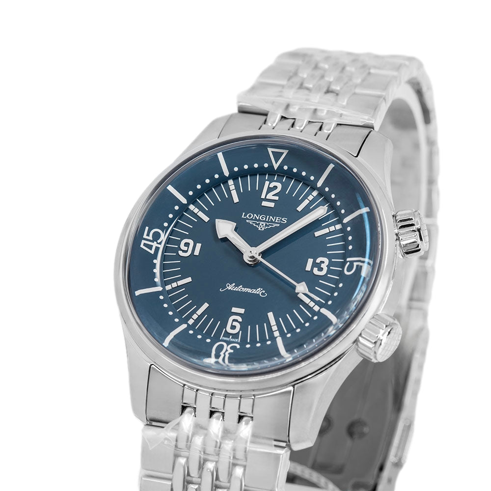 Longines Men's L3.764.4.90.6 Legend Diver Blue Dial Auto