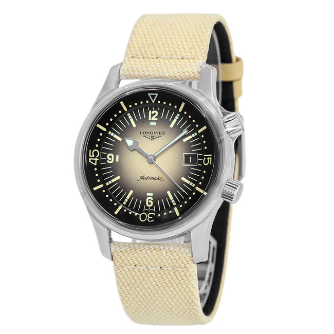 Longines Men's L3.774.4.30.2 Legend Diver Champagne Auto