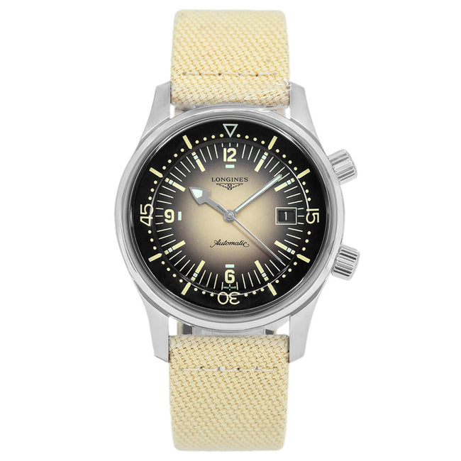 Longines Men's L3.774.4.30.2 Legend Diver Champagne Auto